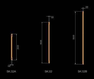 บัวอลูมิเนียม alloy แบบเรียบ SK.02