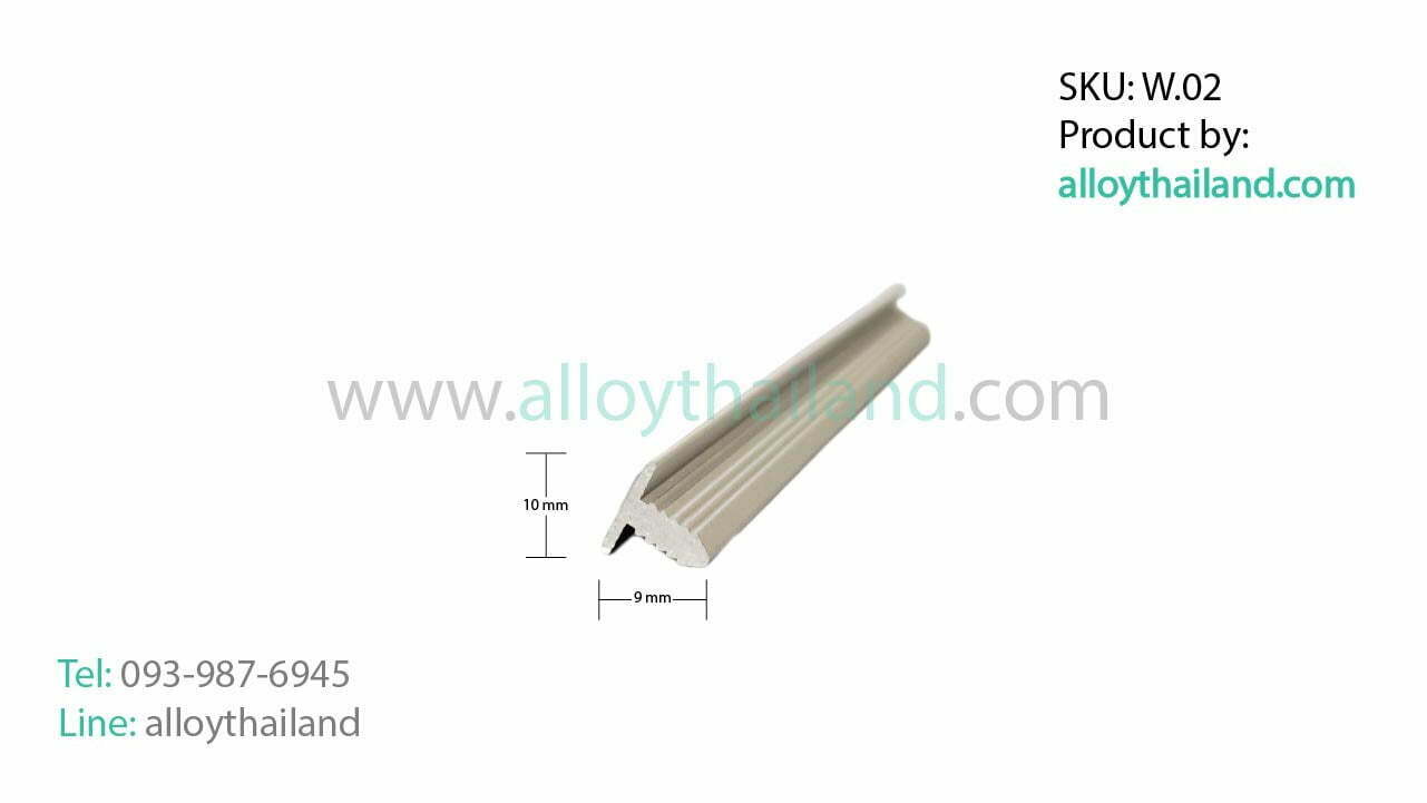 คิ้วอลูมิเนียมตัวที ALLOY W.02 (T Wall AW.02)