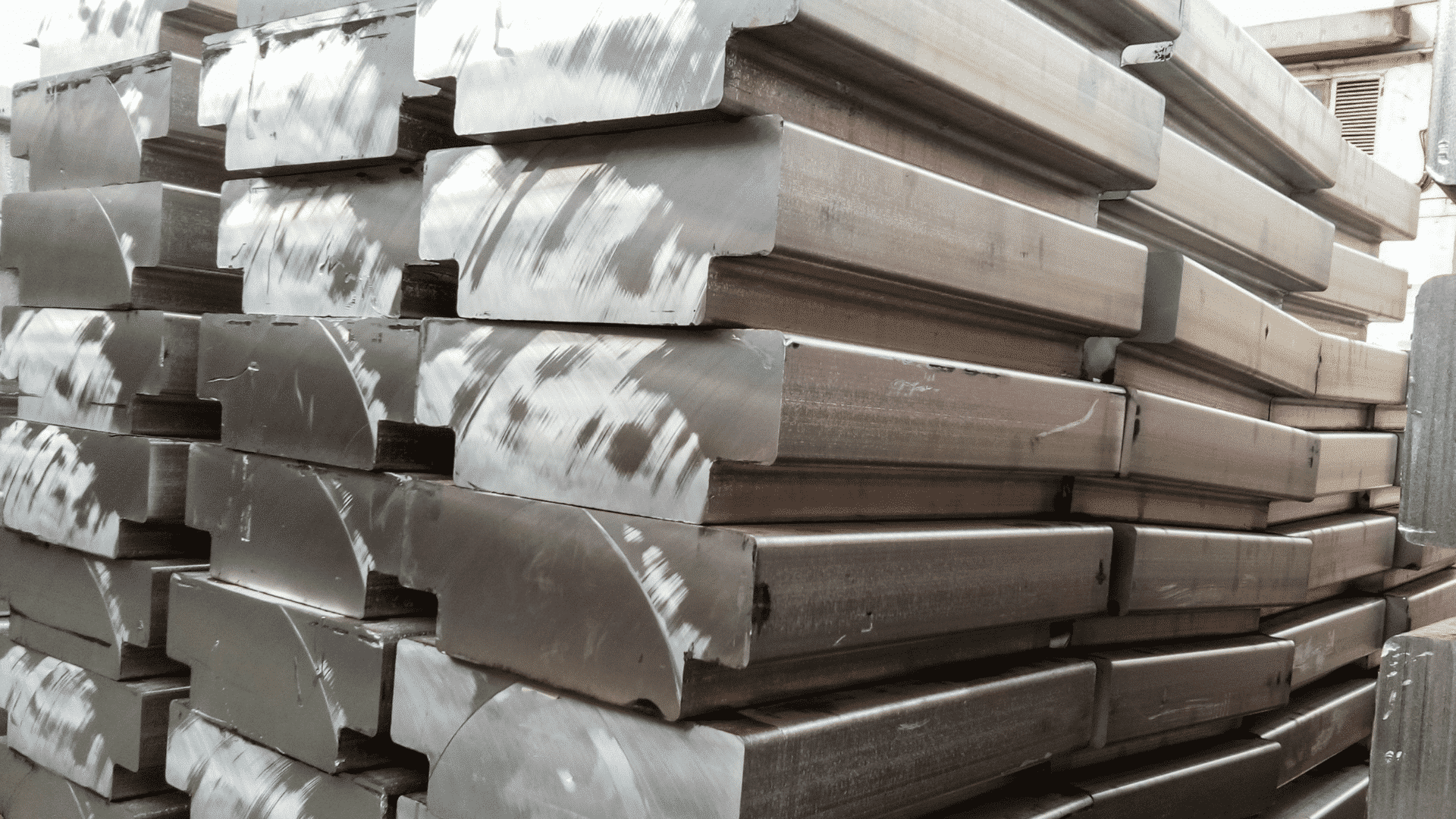 stack of aluminum