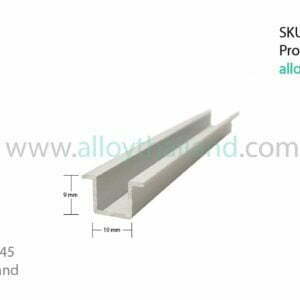 ALLOY คิ้วอลูมิเนียมตัวยูมีปีก AW.01 W.01 ขนาด 10x10mm. มีปีก ทำสีพ่น ทำสีอโนไดซ์